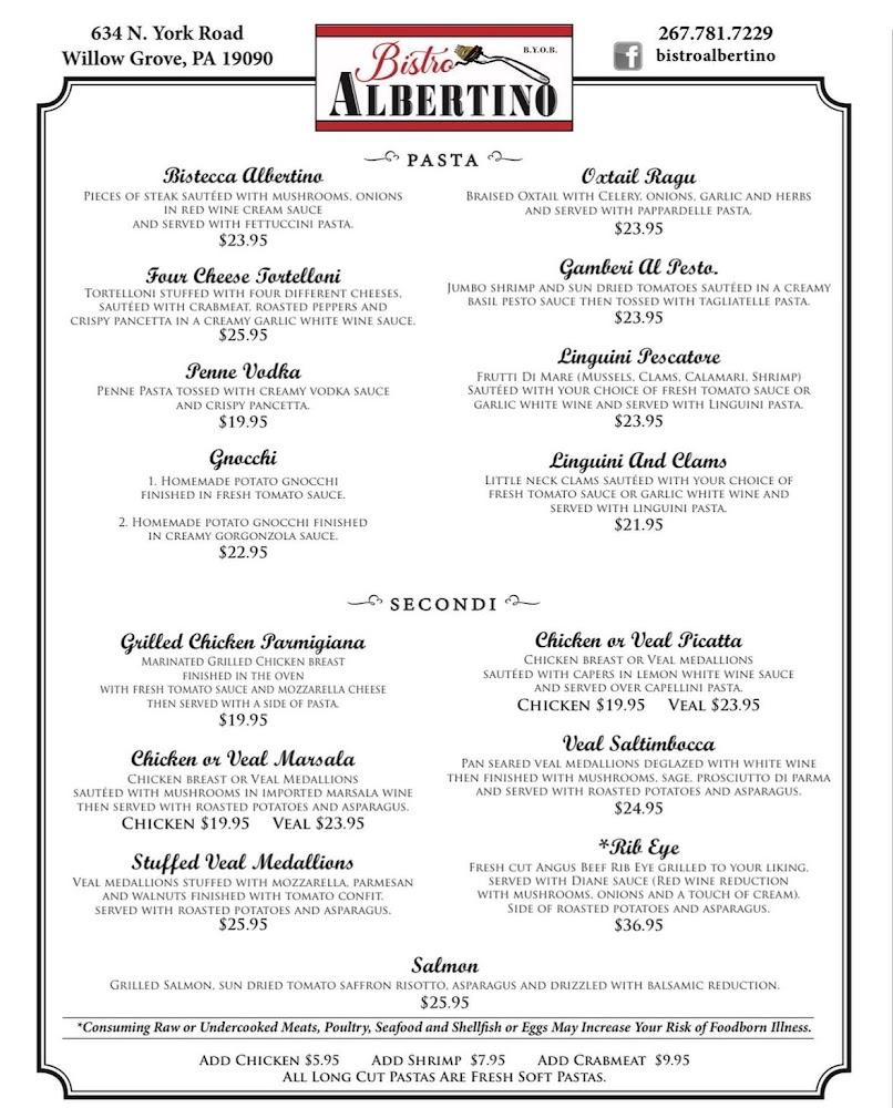 Bistro Albertino Menu image 1